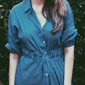 Zara Blue Shirt Dress Size Medium